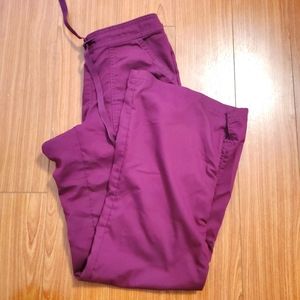 Greys anatomy scrub bottom xxs wine coloured